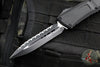 Microtech Combat Troodon Gen III OTF Knife- Double Edge- Tactical- Black Handle- Black Full Serrated Edge Blade 1142-3 T Gen III