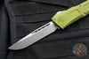 Microtech Combat Troodon Gen III OTF Knife- Single Edge- Green Handle- Apocalyptic Blade 1143-10 APOD Gen III