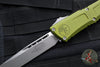 Microtech Combat Troodon Gen III OTF Knife- Single Edge- Green Handle- Apocalyptic Blade 1143-10 APOD Gen III