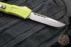 Microtech Combat Troodon Gen III OTF Knife- Single Edge- Green Handle- Apocalyptic Blade 1143-10 APOD Gen III