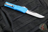 Microtech Combat Troodon Gen III OTF Knife- Single Edge- Blue Handle- Stonewash Blade 1143-10 BL Gen III