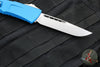 Microtech Combat Troodon Gen III OTF Knife- Single Edge- Blue Handle- Stonewash Blade 1143-10 BL Gen III
