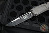 Microtech Combat Troodon Gen III OTF Knife- Single Edge- Natural Clear Finished Handle- Black Plain Edge Blade 1143-1 NC Gen III 2024