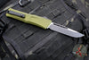 Microtech Combat Troodon Gen III OTF Knife- Single Edge- OD Green Handle- Black Plain Edge Blade 1143-1 OD Gen III 2024
