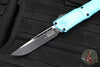 Microtech Combat Troodon Gen III OTF Knife- Single Edge- Turquoise Handle- Black Plain Edge Blade 1143-1 TQ Gen III 2024