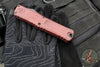 Microtech Combat Troodon Gen III OTF Knife- Single Edge- Weathered Crimson Red Handle And Plain Edge Blade 1143-1 WCM Gen III