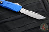 Microtech Combat Troodon Gen III OTF Knife- Tanto Edge- Navy Blue Finished Handle- Stonewash Part Serrated Blade 1144-11 NA Gen III