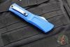 Microtech Combat Troodon Gen III OTF Knife- Tanto Edge- Navy Blue Finished Handle- Stonewash Part Serrated Blade 1144-11 NA Gen III