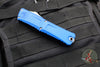 Microtech Combat Troodon Gen III OTF Knife- Tanto Edge- Navy Blue Finished Handle- Stonewash Part Serrated Blade 1144-11 NA Gen III