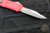 Microtech Combat Troodon Gen III OTF Knife- Bowie Edge- Red Handle- Apocalyptic Plain Edge Blade 1146-10 APRD Gen III 2025