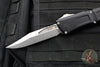Microtech Combat Troodon Gen III OTF Knife- Bowie Edge- Black Handle- Stonewash Plain Edge Blade 1146-10 Gen III
