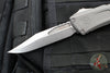 Microtech Combat Troodon Gen III OTF Knife- Bowie Edge- Natural Clear Finished Handle- Stonewash Plain Edge Blade 1146-10 NC Gen III
