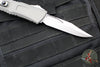 Microtech Combat Troodon Gen III OTF Knife- Bowie Edge- Natural Clear Finished Handle- Stonewash Plain Edge Blade 1146-10 NC Gen III