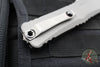 Microtech Combat Troodon Gen III OTF Knife- Bowie Edge- Natural Clear Finished Handle- Stonewash Plain Edge Blade 1146-10 NC Gen III