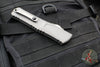 Microtech Combat Troodon Gen III OTF Knife- Bowie Edge- Natural Clear Finished Handle- Stonewash Plain Edge Blade 1146-10 NC Gen III