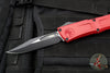 Microtech Combat Troodon Gen III OTF Knife- Bowie Edge- Red Handle- Black Plain Edge Blade 1146-1 RD Gen III