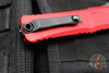 Microtech Combat Troodon Gen III OTF Knife- Bowie Edge- Red Handle- Black Plain Edge Blade 1146-1 RD Gen III