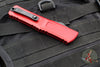 Microtech Combat Troodon Gen III OTF Knife- Bowie Edge- Red Handle- Black Plain Edge Blade 1146-1 RD Gen III