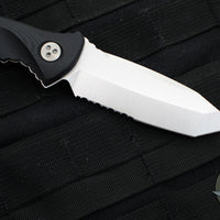Microtech Socom Alpha Fixed Knife- Mini- Tanto Edge- Fixed Stonewash Part Serrated Blade 114M-11