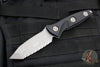 Microtech Socom Alpha Fixed Blade- Mini- Tanto Edge- Apocalyptic Full Serrated Blade 114M-12 AP