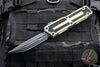 Microtech Scarab II- D/E-S Double/Single Edge- Sand Finished Handle- Black Plain Edge Blade 1180-1 SN