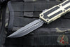 Microtech Scarab II- D/E-S Double/Single Edge- Sand Finished Handle- Black Plain Edge Blade 1180-1 SN