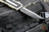 Microtech Scarab II- D/E-S Double/Single Edge- Sand Finished Handle- Black Plain Edge Blade 1180-1 SN