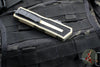 Microtech Scarab II- D/E-S Double/Single Edge- Sand Finished Handle- Black Plain Edge Blade 1180-1 SN