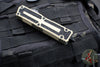 Microtech Scarab II- D/E-S Double/Single Edge- Sand Finished Handle- Black Plain Edge Blade 1180-1 SN