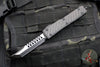 Microtech Ultratech OTF Knife- Hellhound Edge- Carbon Fiber Handle Top- Two Tone Black Blade 119-1 CFS