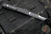Microtech Ultratech OTF Knife- Hellhound Edge- Carbon Fiber Handle Top- Two Tone Black Blade 119-1 CFS