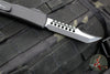 Microtech Ultratech OTF Knife- Hellhound Edge- Carbon Fiber Handle Top- Two Tone Black Blade 119-1 CFS
