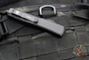 Microtech Ultratech OTF Knife- Hellhound Edge- Carbon Fiber Handle Top- Two Tone Black Blade 119-1 CFS