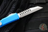 Microtech Ultratech OTF Knife- Warhound- Blue Handle- Stonewash Blade 119W-10 BLS