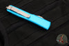 Microtech Ultratech OTF Knife- Bayonet Edge- Turquoise Handle- Apocalyptic Blade 120-10 APTQ