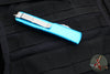 Microtech Ultratech OTF Knife- Bayonet Edge- Turquoise Handle- Stonewash Blade 120-10 TQ