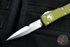Microtech Ultratech OTF Knife- Bayonet Edge- OD Green Handle- Part Serrated Stonewash Blade 120-11 OD