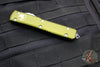 Microtech Ultratech OTF Knife- Bayonet Edge- OD Green Handle- Part Serrated Stonewash Blade 120-11 OD