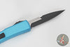 Microtech Ultratech OTF Knife- Bayonet Edge- Turquoise Handle- Black Plain Edge Blade 120-1 TQ