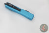 Microtech Ultratech OTF Knife- Bayonet Edge- Turquoise Handle- Black Plain Edge Blade 120-1 TQ