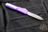 Microtech Ultratech OTF Knife- Single Edge- Purple Handle- Apocalyptic Blade 121-10 APPU