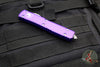 Microtech Ultratech OTF Knife- Single Edge- Purple Handle- Apocalyptic Blade 121-10 APPU