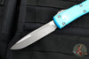 Microtech Ultratech OTF Knife- Single Edge- Turquoise Handle- Apocalyptic Blade 121-10 APTQ