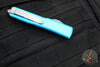 Microtech Ultratech OTF Knife- Single Edge- Turquoise Handle- Apocalyptic Blade 121-10 APTQ