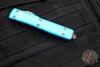 Microtech Ultratech OTF Knife- Single Edge- Turquoise Handle- Apocalyptic Blade 121-10 APTQ
