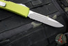 Microtech Ultratech OTF Auto Knife- Single Edge- OD Green Handle- Apocalyptic Part Serrated Blade 121-11 APOD