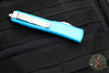 Microtech Ultratech OTF Knife- Single Edge- Turquoise Handle- Stonewash Part Serrated Blade 121-11 TQ