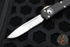 Microtech Ultratech OTF Knife- Black Handle- Stonewash Part Serrated Blade 121-11