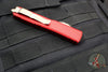 Microtech Ultratech OTF Knife- Single Edge- Red Handle- Bronzed Part Serrated Blade 121-14 RD