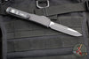 Microtech Ultratech OTF Knife- Single Edge- Frag Pattern Tan G-10 Top- Black Plain Edge Blade 121-1 FRGTTAS